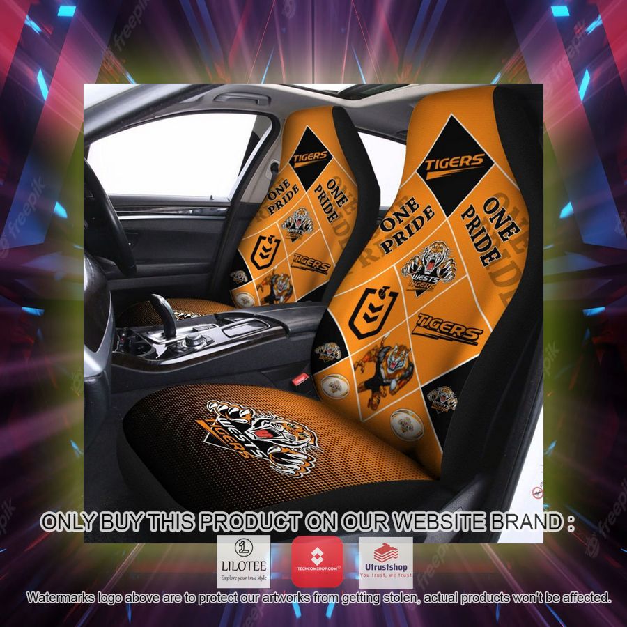 wests tigers one pride car seat covers 2 60538