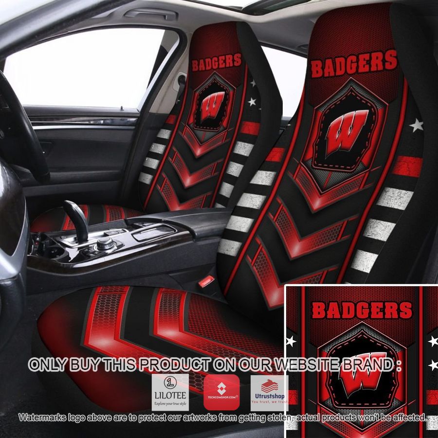 wisconsin badgers university of wisconsin madison car seat covers 1 24733