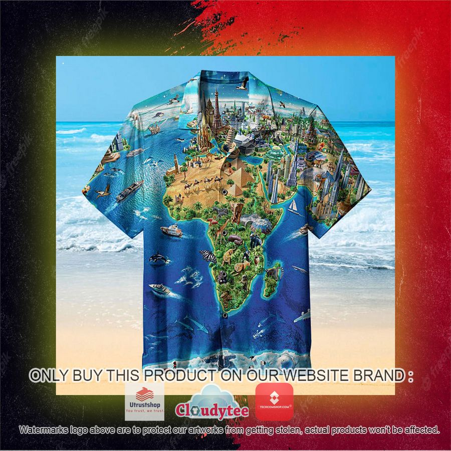 world landmarks map hawaiian shirt 2 43204