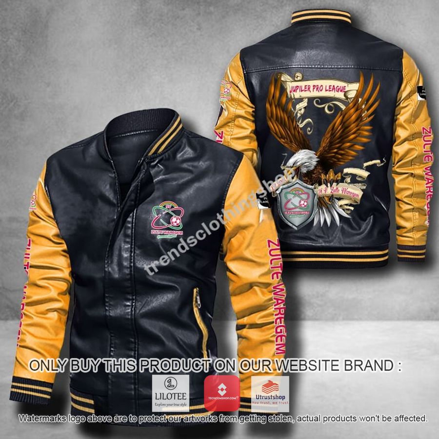 zulte waregem eagle league leather bomber jacket 6 33353
