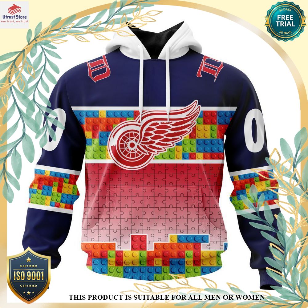 new detroit red wings autism awareness custom hoodie shirt 1