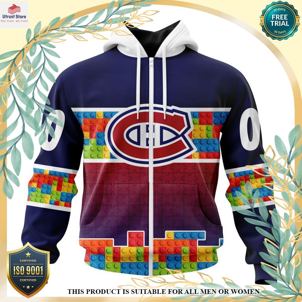 new montreal canadiens autism awareness custom hoodie shirt 2