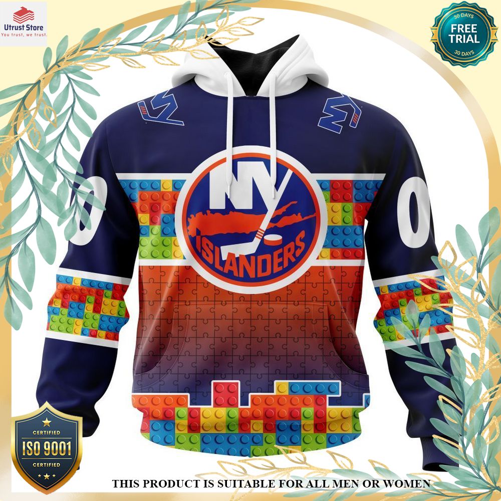 new new york islanders autism awareness custom hoodie shirt 1
