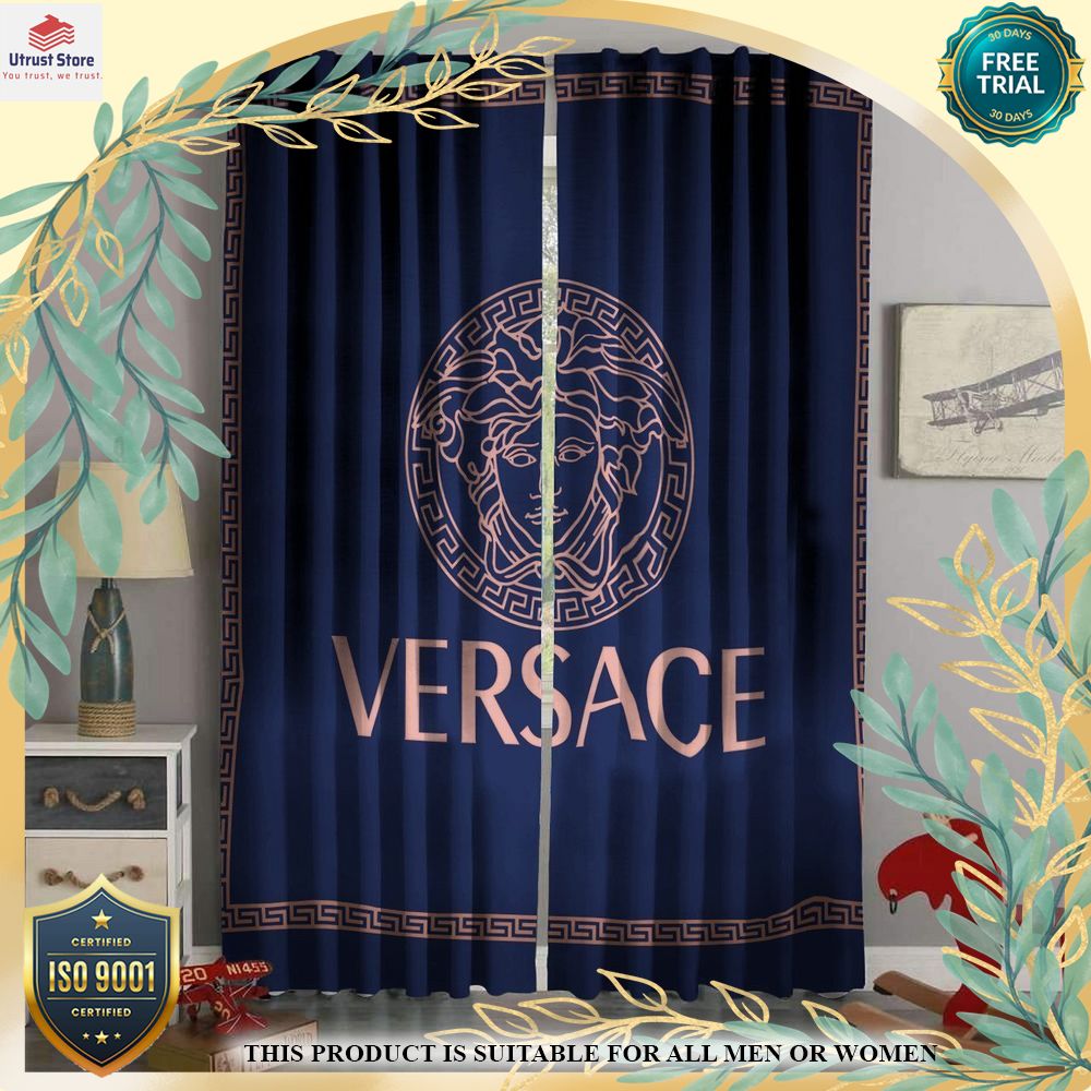 new versace logo brand window curtains 1
