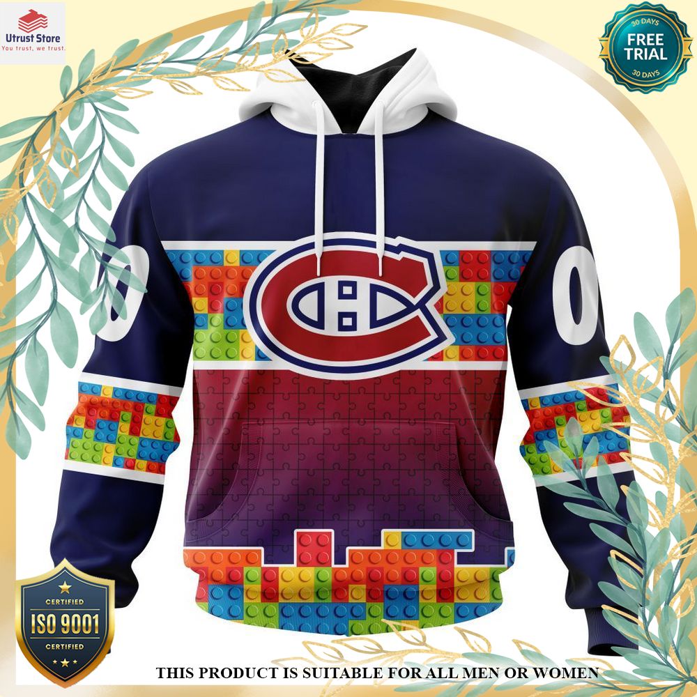new montreal canadiens autism awareness custom hoodie shirt 1