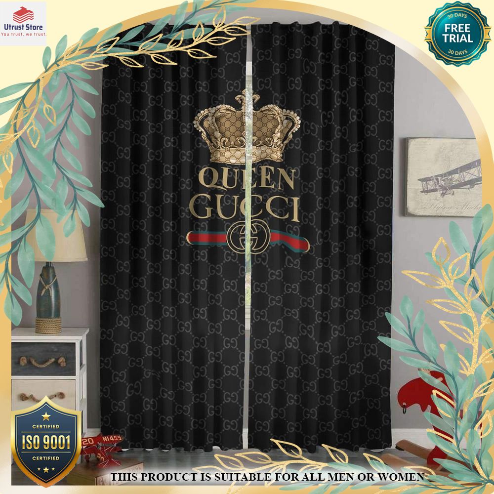 new gucci queen brand window curtain set 1