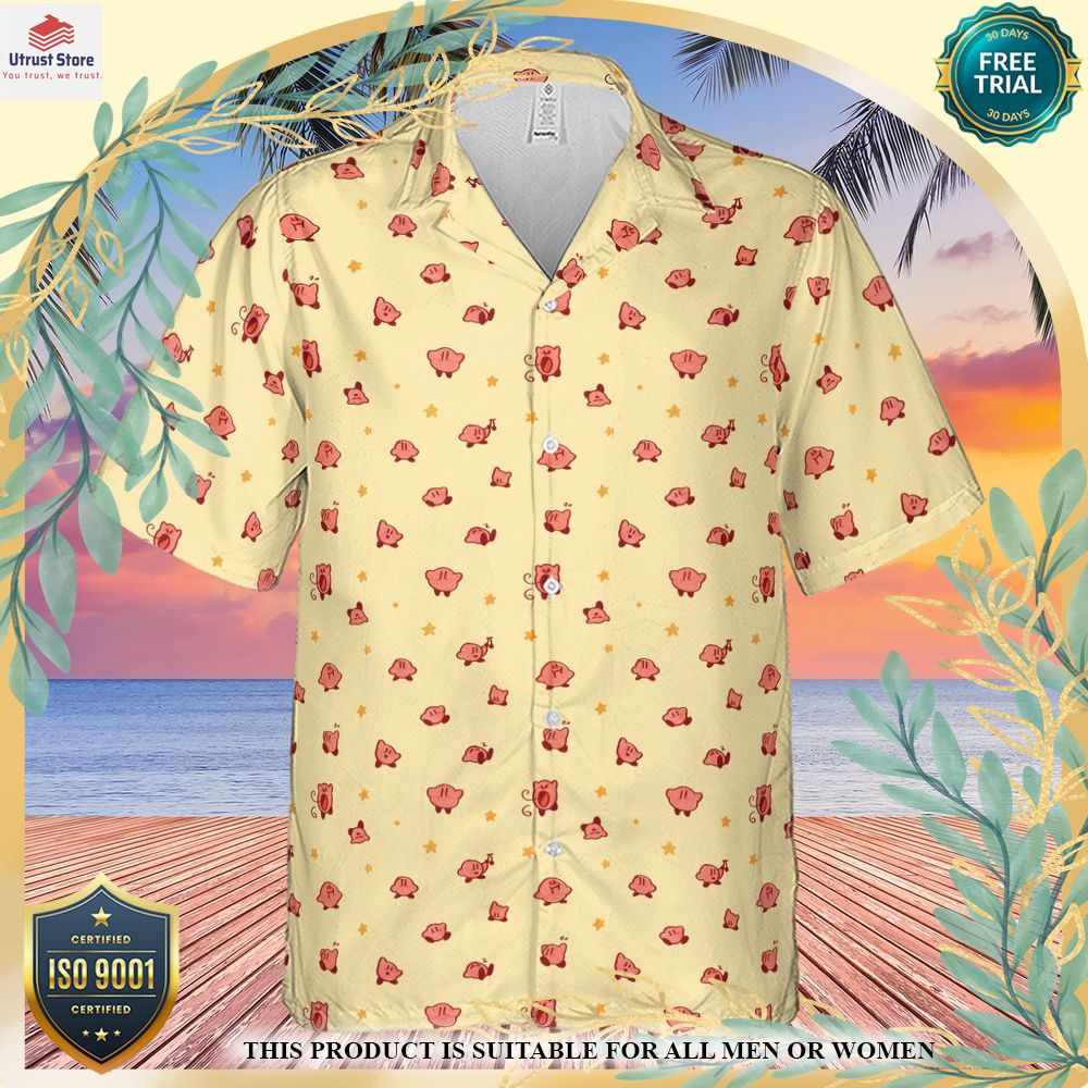 new nintendo kirby pattern hawaii shirt 2