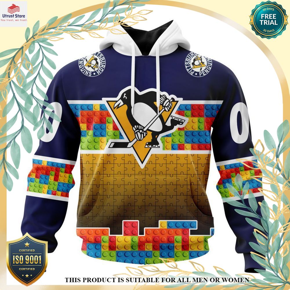 new pittsburgh penguins autism awareness custom hoodie shirt 1