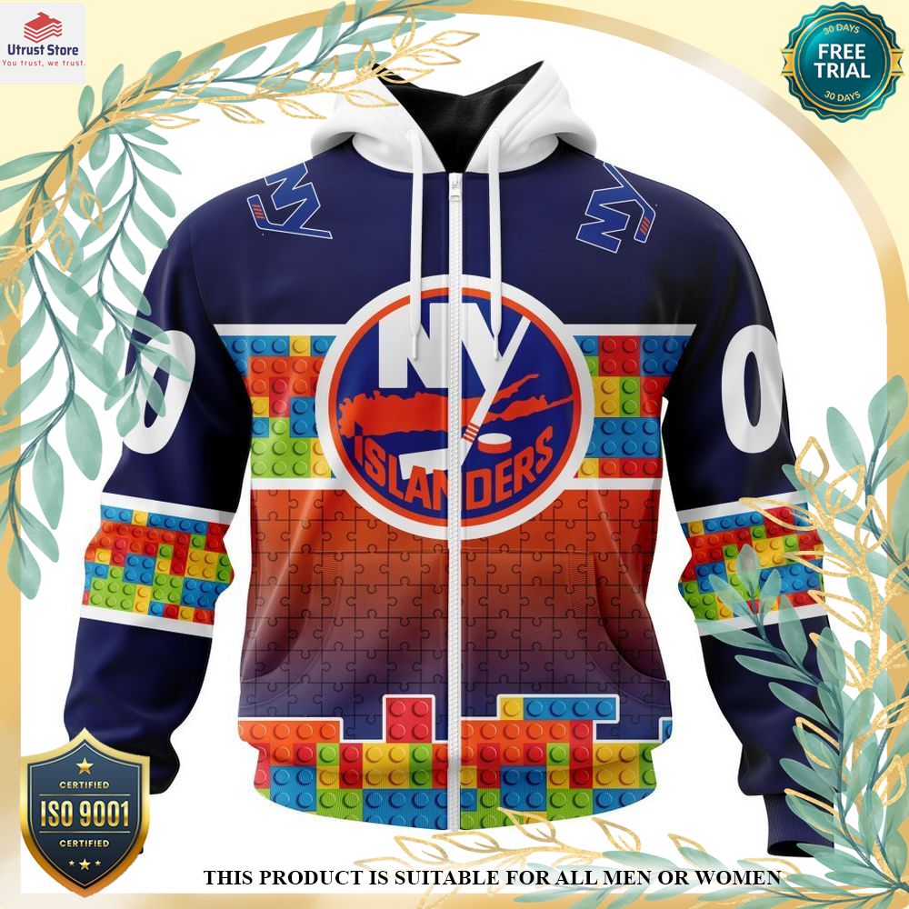 new new york islanders autism awareness custom hoodie shirt 2