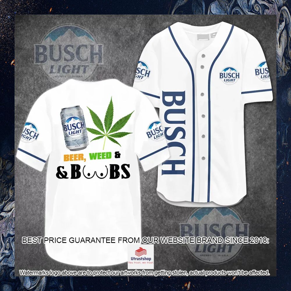 busch light weed boobs baseball jersey 1 188