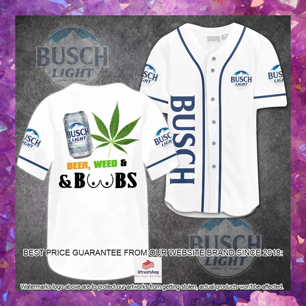busch light weed boobs baseball jersey 1 633