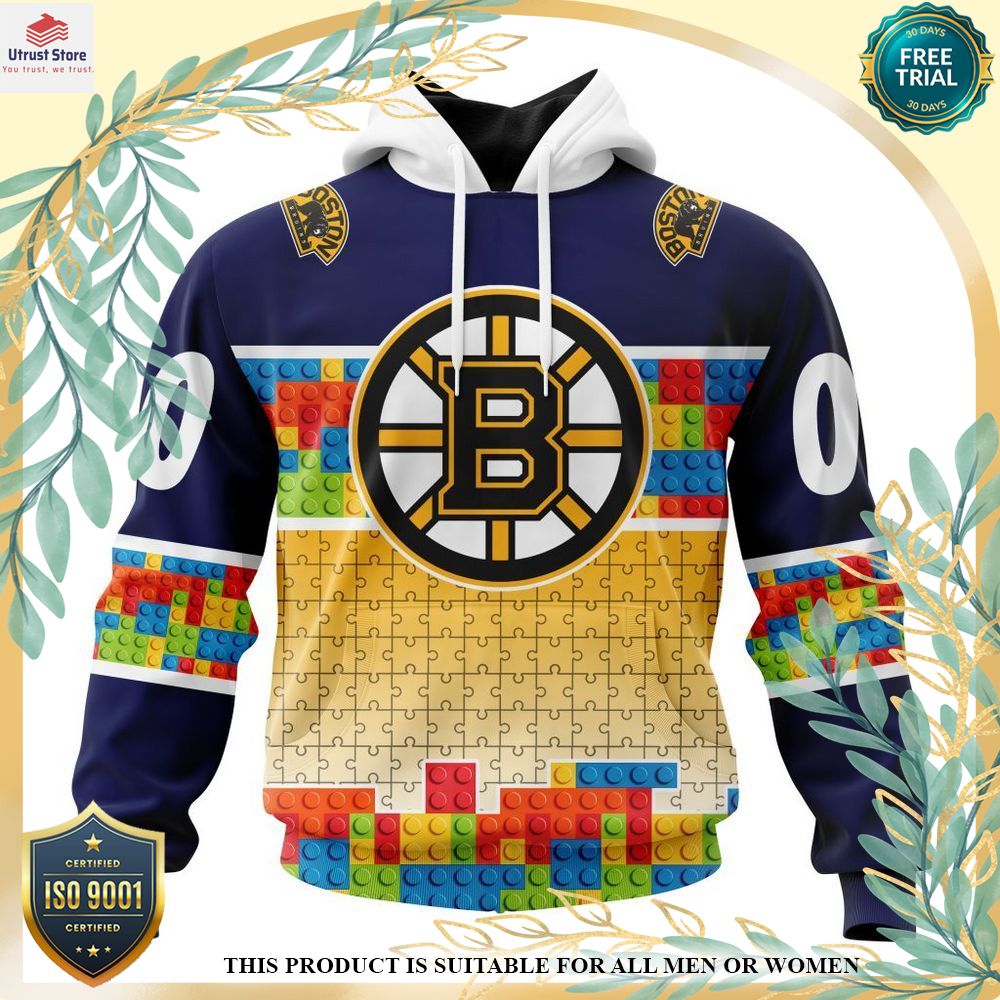 new boston bruins autism awareness custom hoodie shirt 1