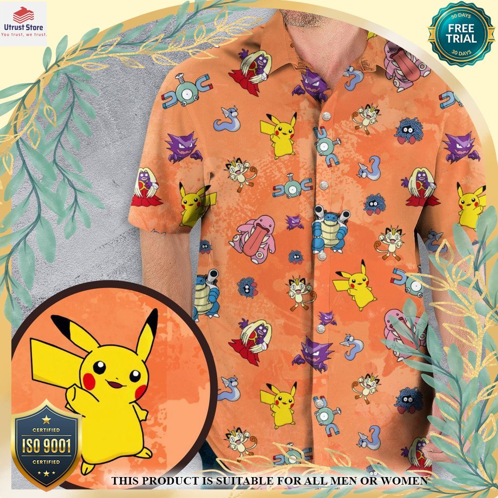 new pokemon character scatter hawaii shirt 1
