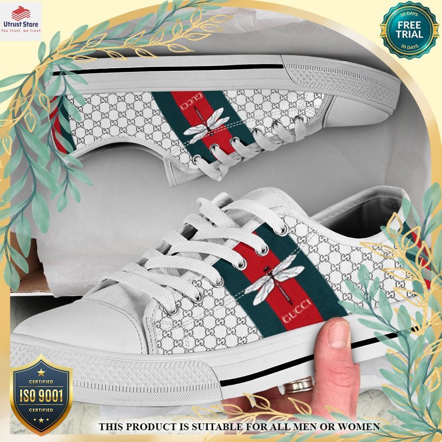 gucci bee low top canvas shoes 1 90