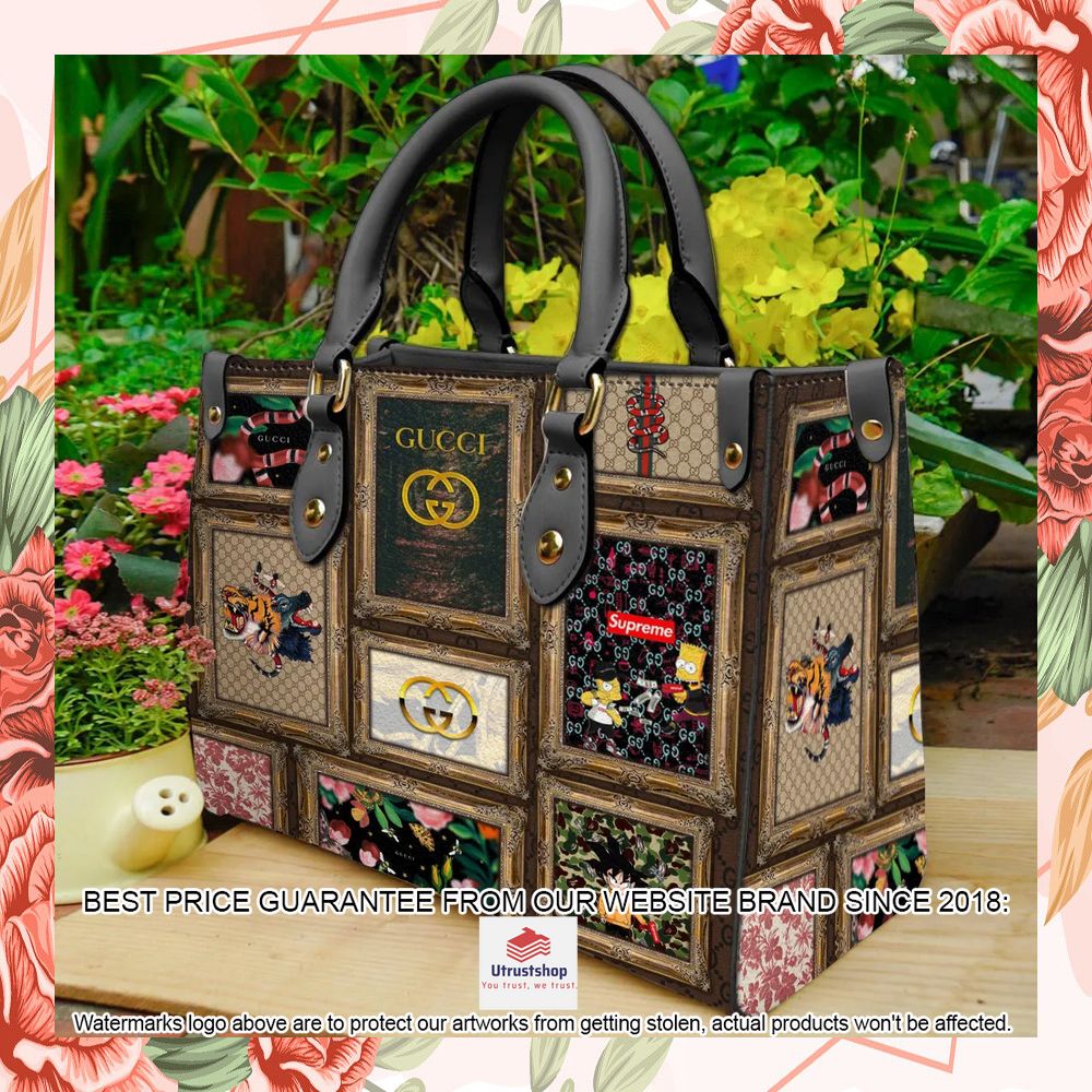 gucci brand leather handbag 1 482