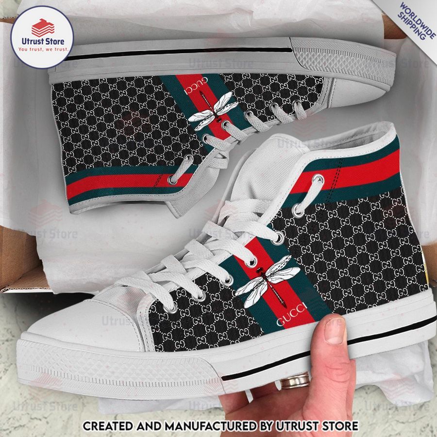 gucci dragonfly high top canvas shoes 1 640