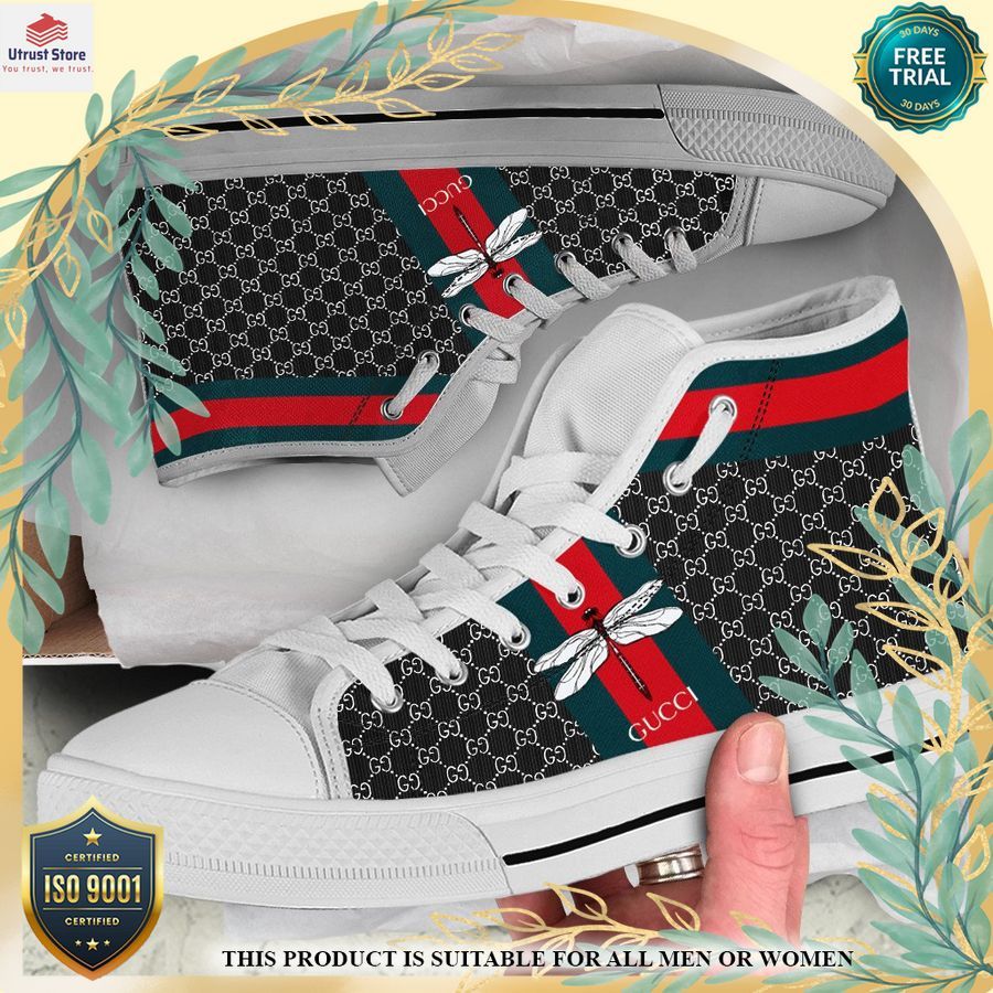 gucci dragonfly high top canvas shoes 1 837