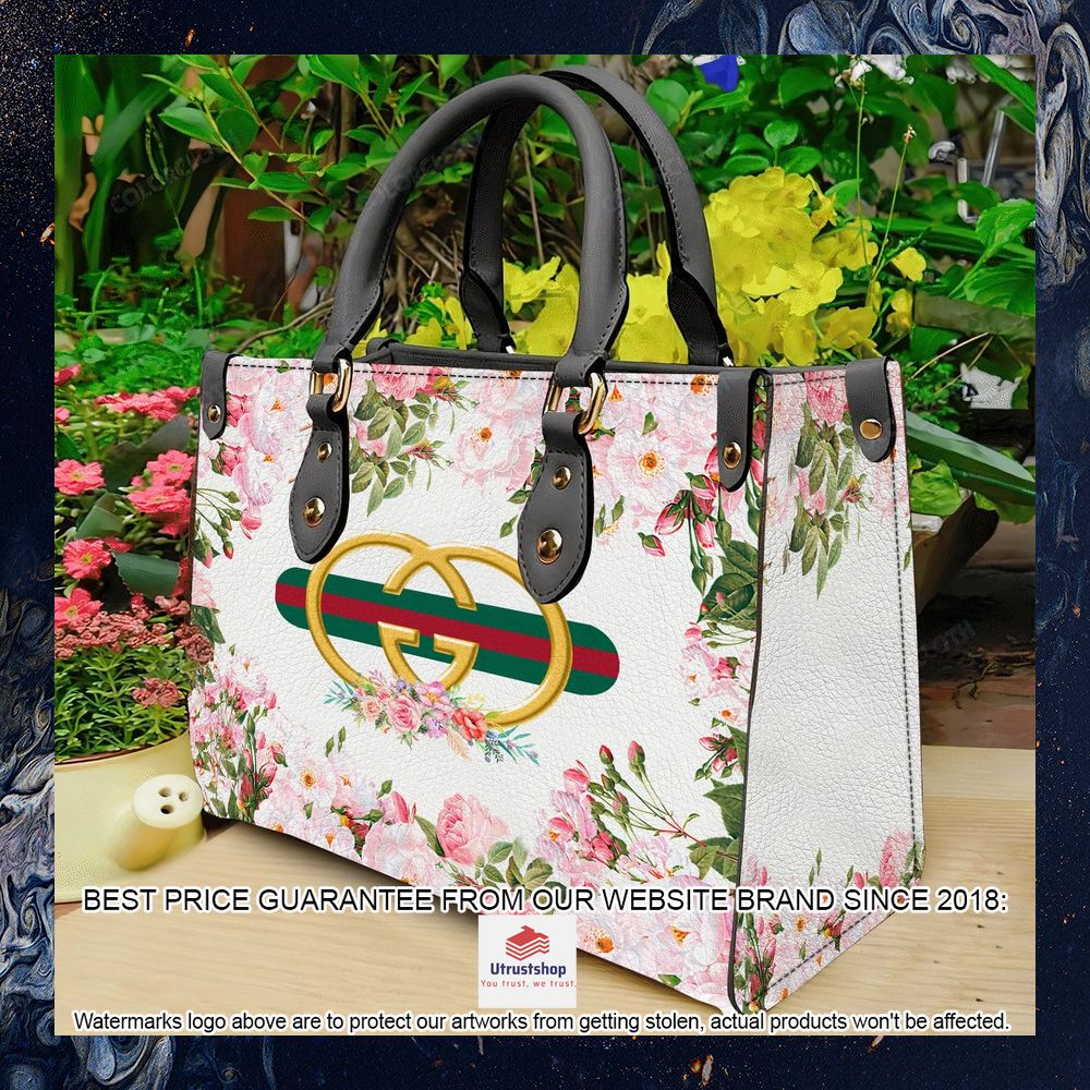 gucci flowers leather handbag 1 531