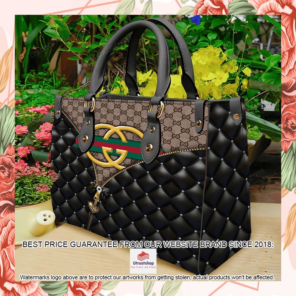 gucci logo leather handbag 1 352