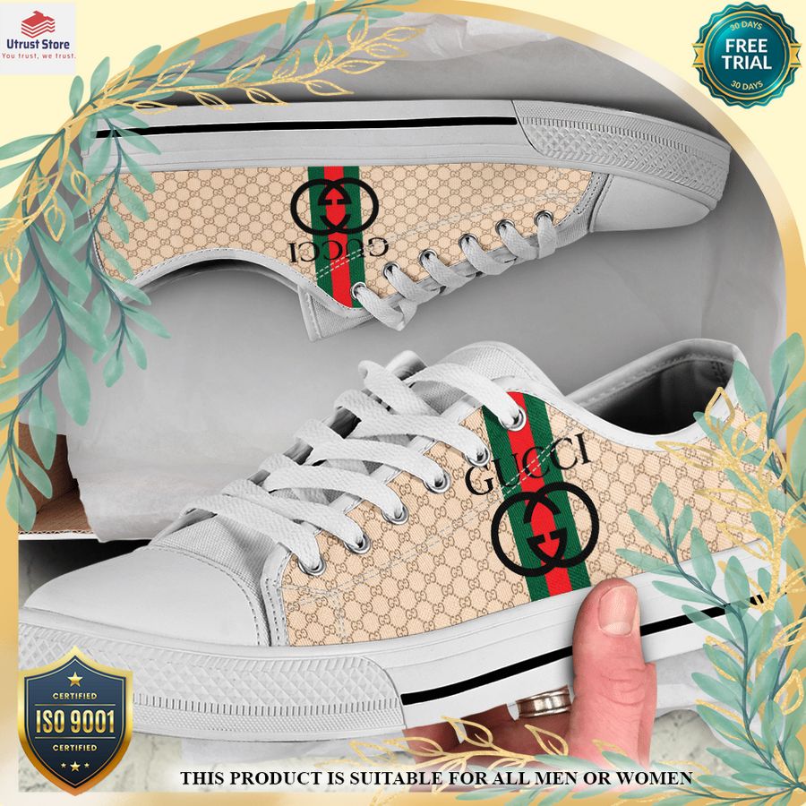 gucci logo low top canvas shoes 1 680
