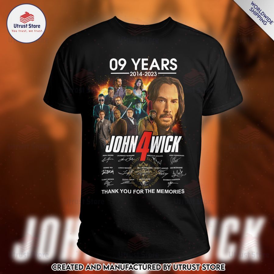john wick 4 thank you for the memories 9 years t shirt 1 113
