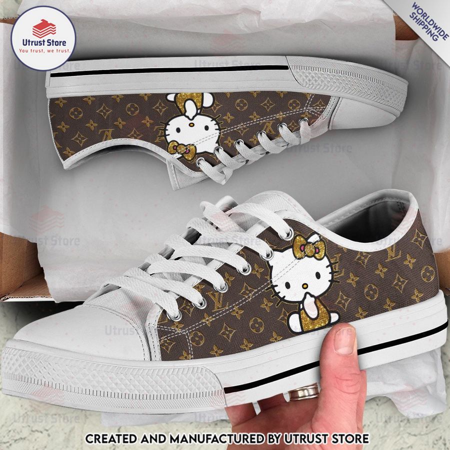 louis vuitton brand hello kitty low top canvas shoes 1 57