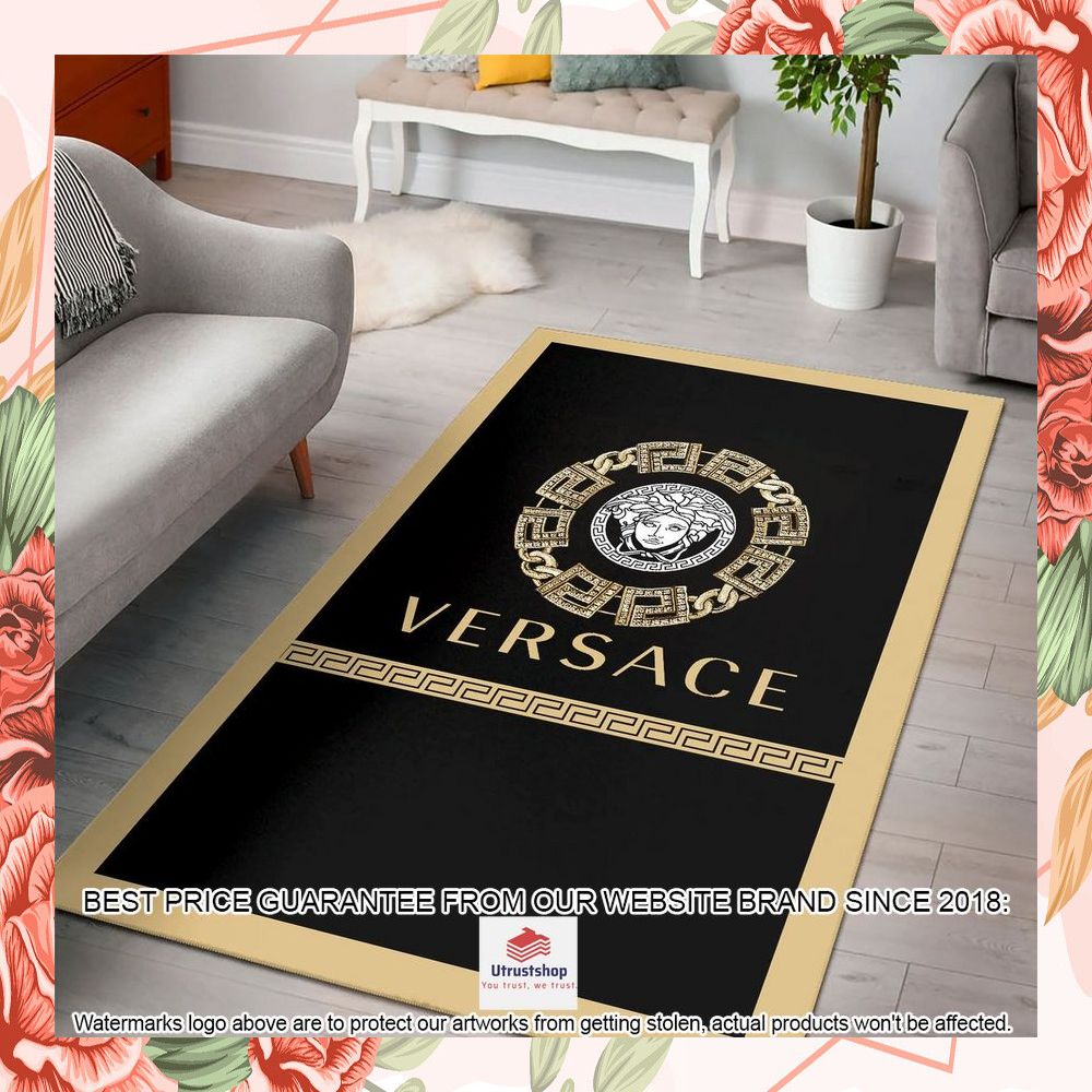 versace logo rectangle rug 1 718
