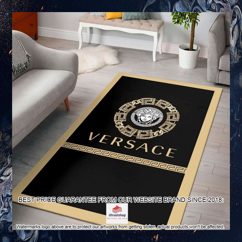 versace logo rectangle rug 1 735