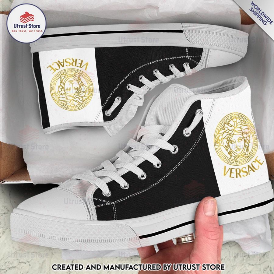 versace luxury brand high top canvas shoes 1 983