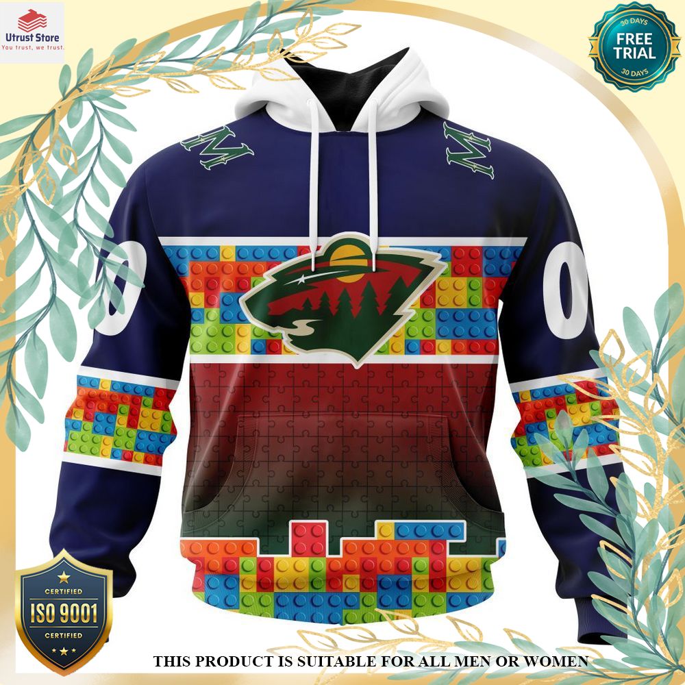 new minnesota wild autism awareness custom hoodie shirt 1