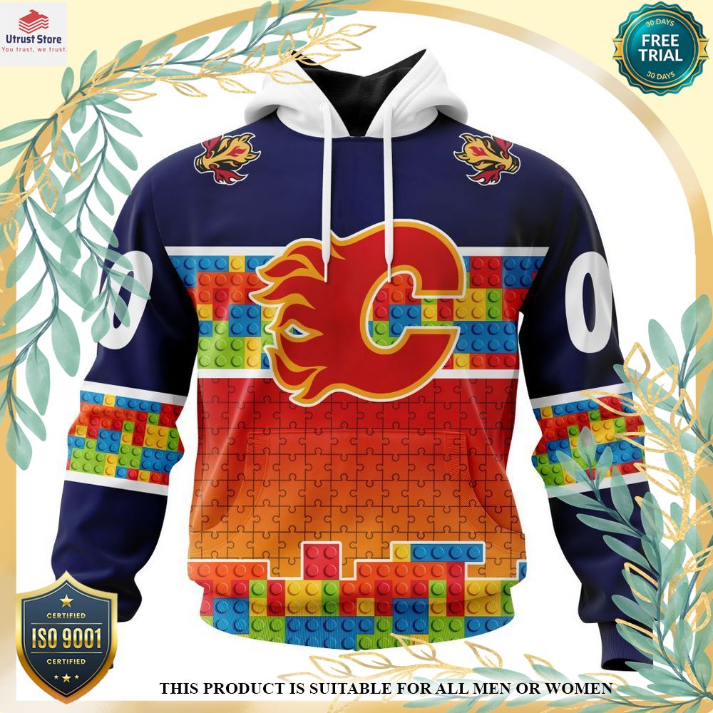 new calgary flames autism awareness custom hoodie shirt 1
