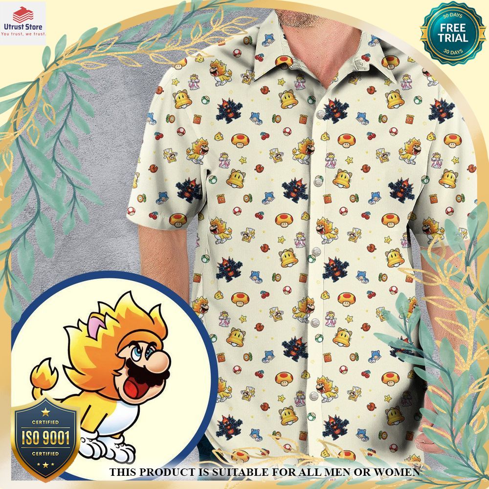 new super mario characters pattern hawaii shirt 1