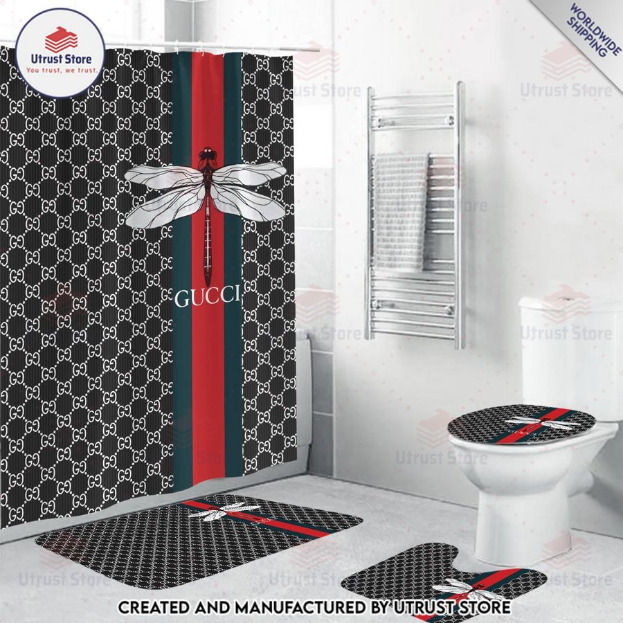gucci dragonfly shower curtain set 1 592