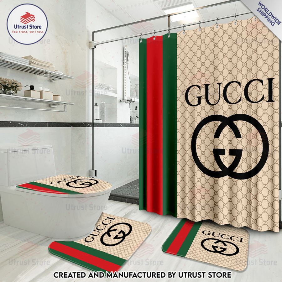 gucci gc logo shower curtain set 1 838