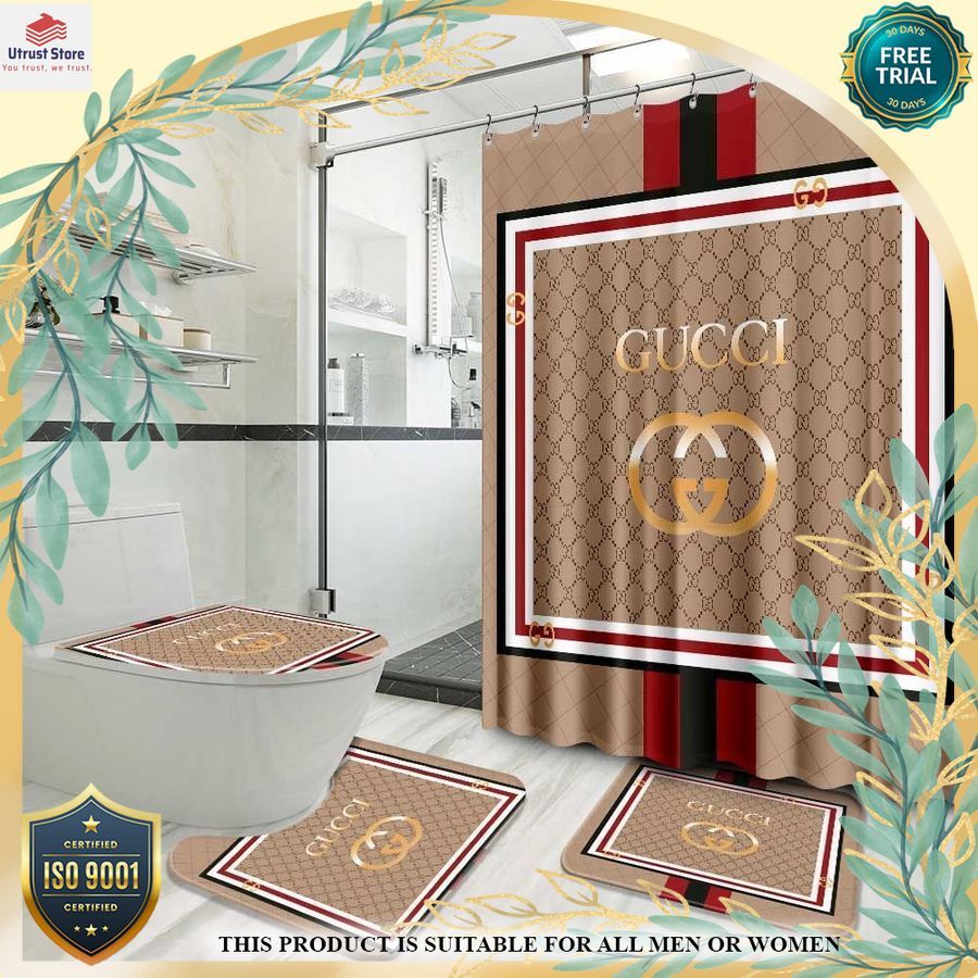 gucci logo shower curtain set 1 525