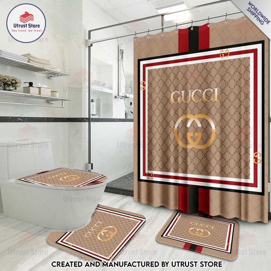 gucci logo shower curtain set 1 530