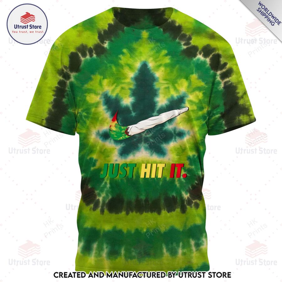 just hit it cannabis nike tie dye t shirt 1 934