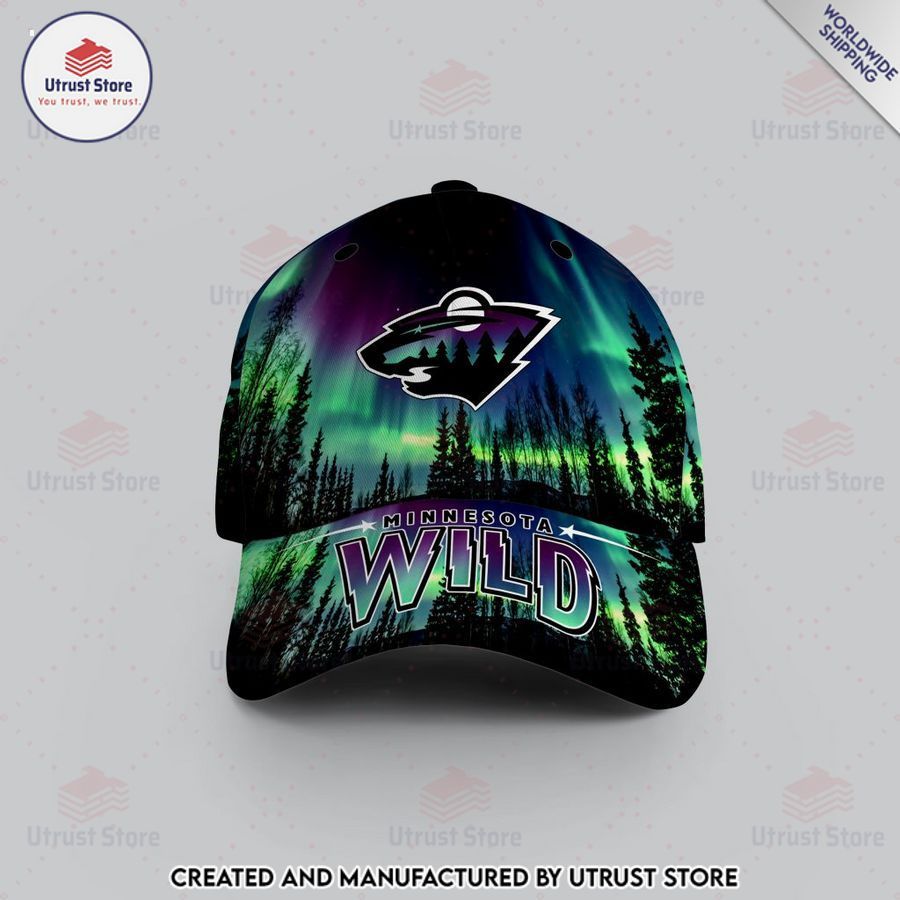 nhl minnesota wild special design with northern lights cap 1