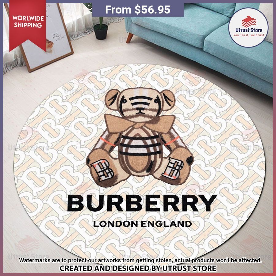 hot burberry bear round carpet 1 249
