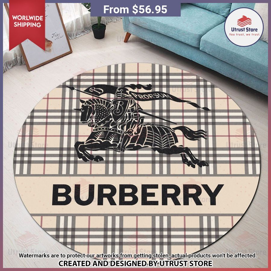 hot burberry brand round carpet 1 493