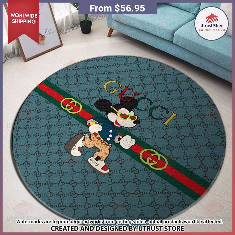 hot gucci mickey mouse round carpet 1 891