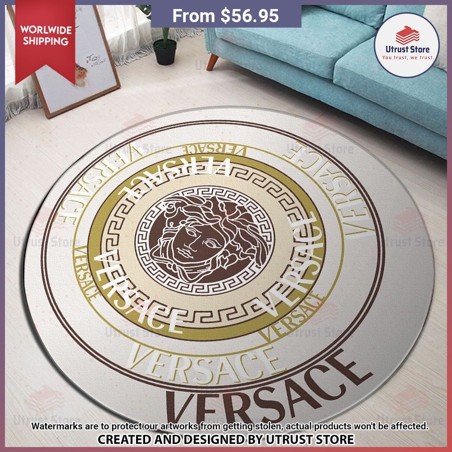 hot versace brand round carpet 1 674